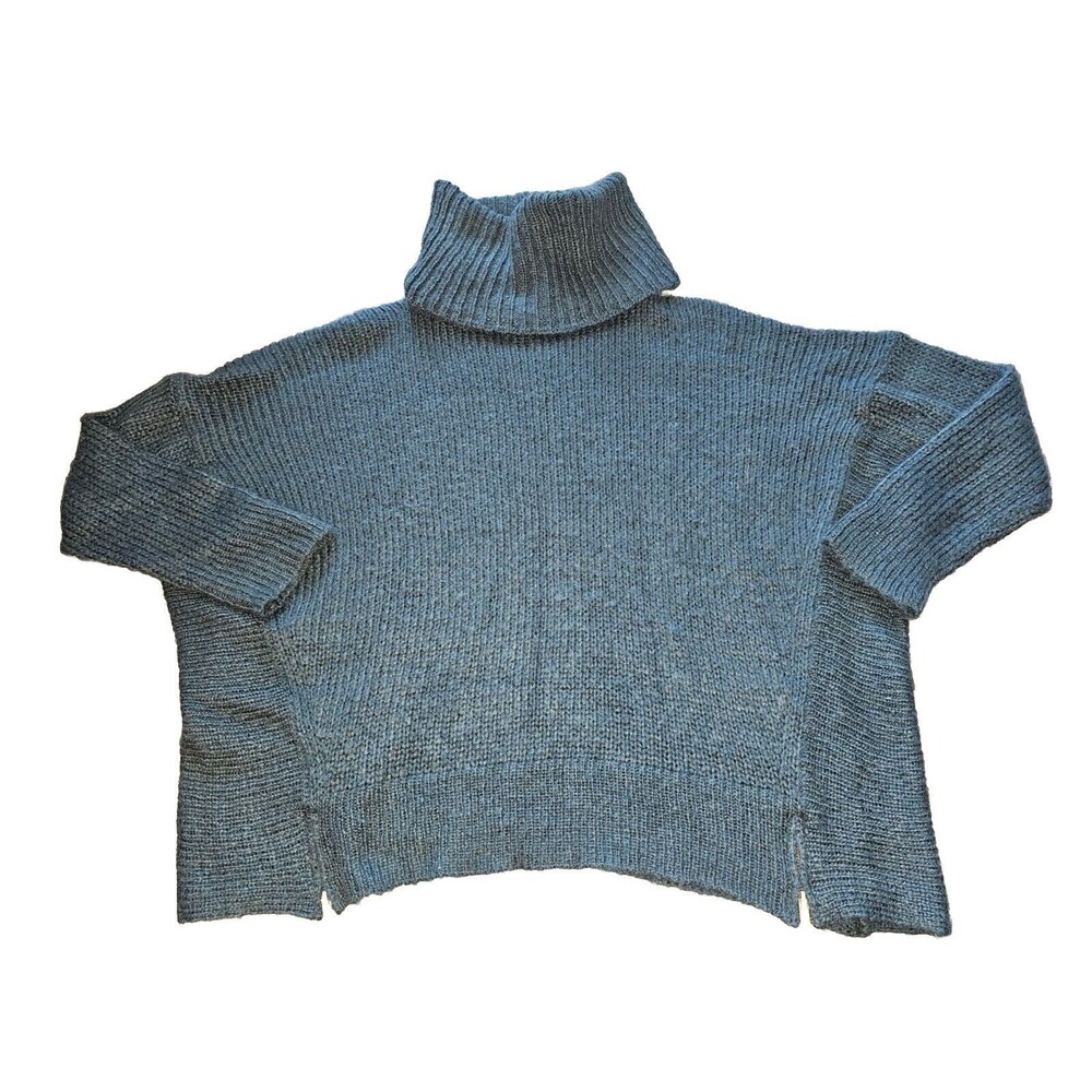 Wooden Ships Sweater Mohair Wool Blend Womens S/M Oversized Turtleneck Pullover